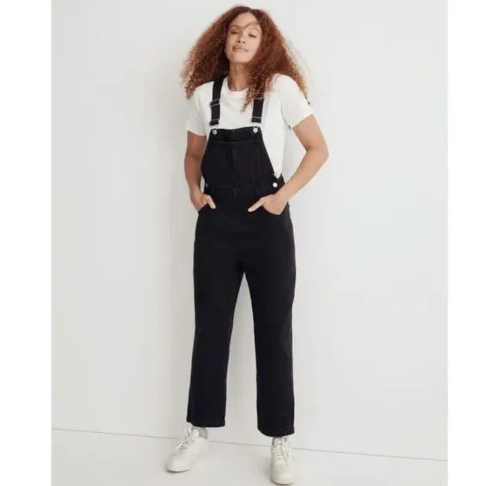 Madewell Straight-Leg Overalls in Lunar Wash Size L